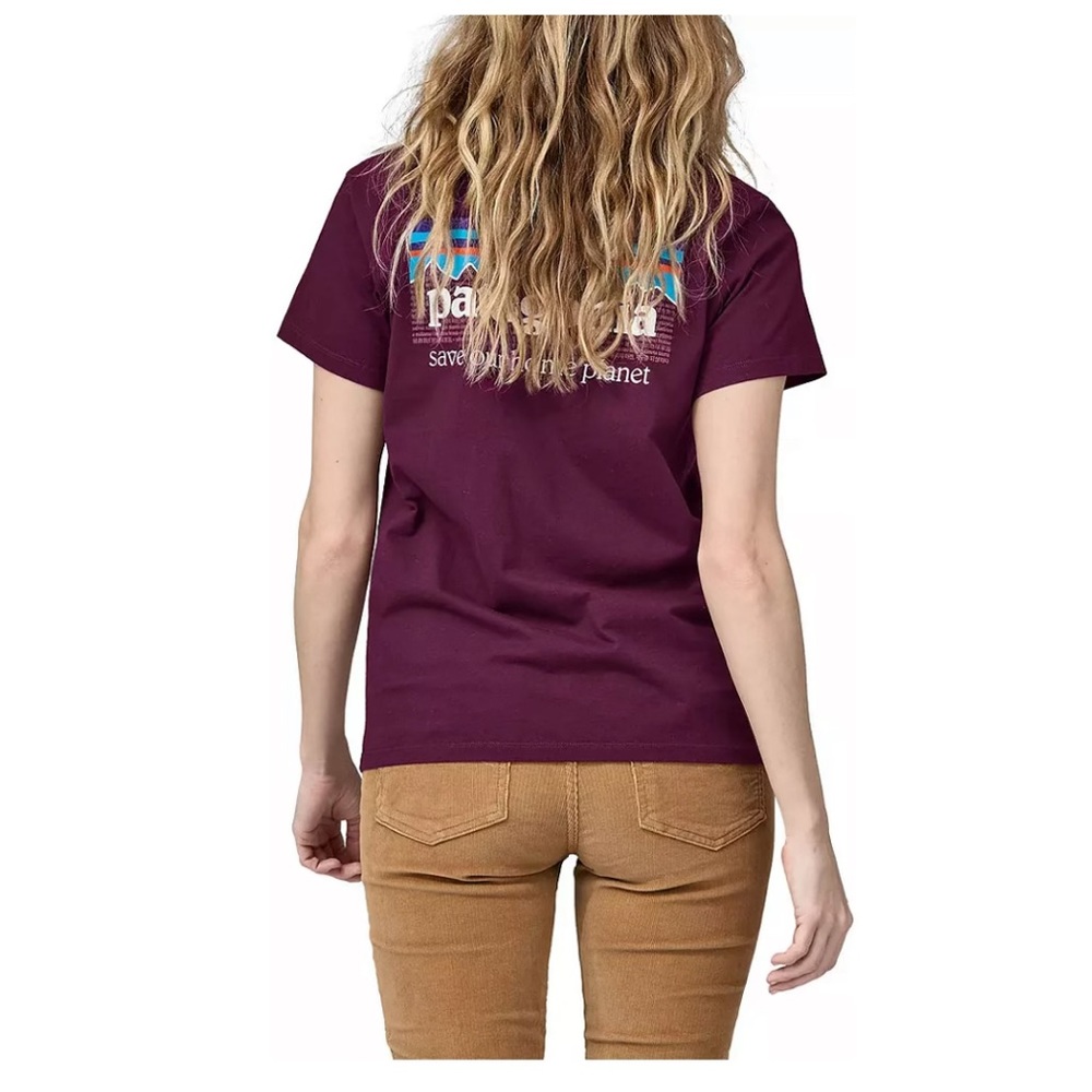 💫Patagonia Women’s P-6 Mission Organic Tee, Night Plum, XS, Excellent condition